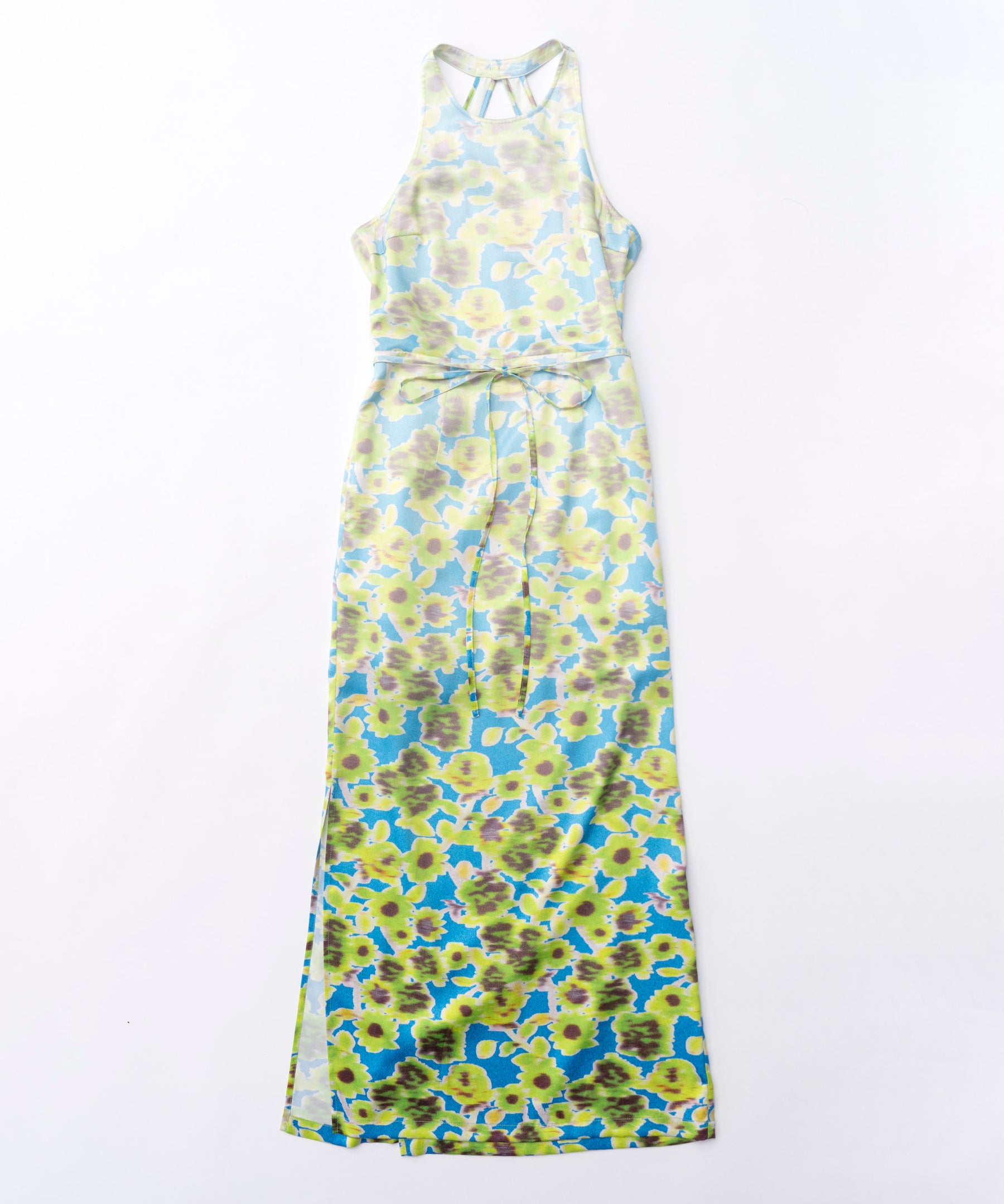 【SALE】Gradation Floral Pattern Wrap Dress