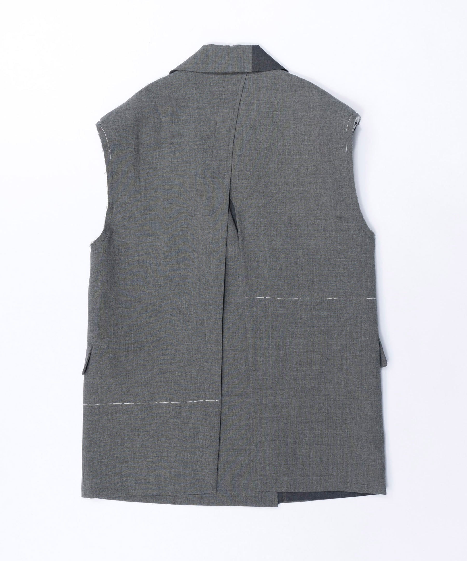 【SALE】Double Color Hand Stitched Gilet