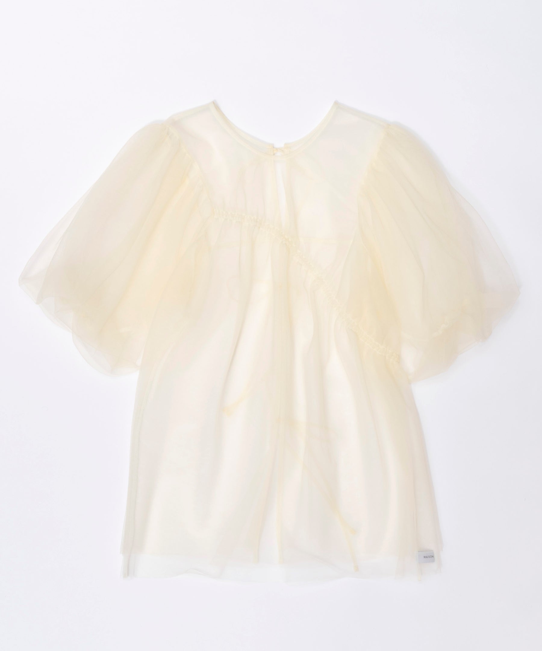 2way Tulle Puff Sleeve Tops