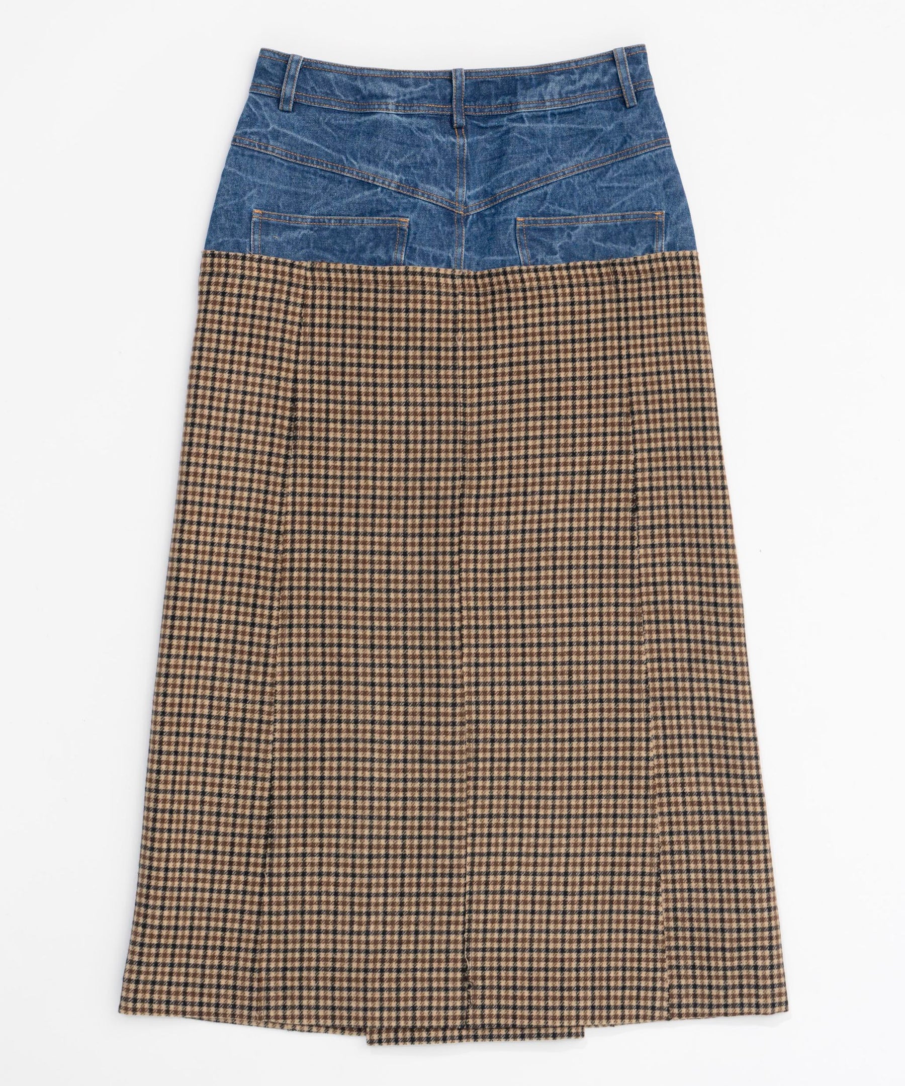 Tweed Layered Box Pleated Skirt