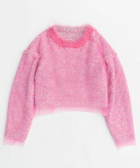 【24WINTER PRE-ORDER】Sparkling Shaggy Knit Pullover