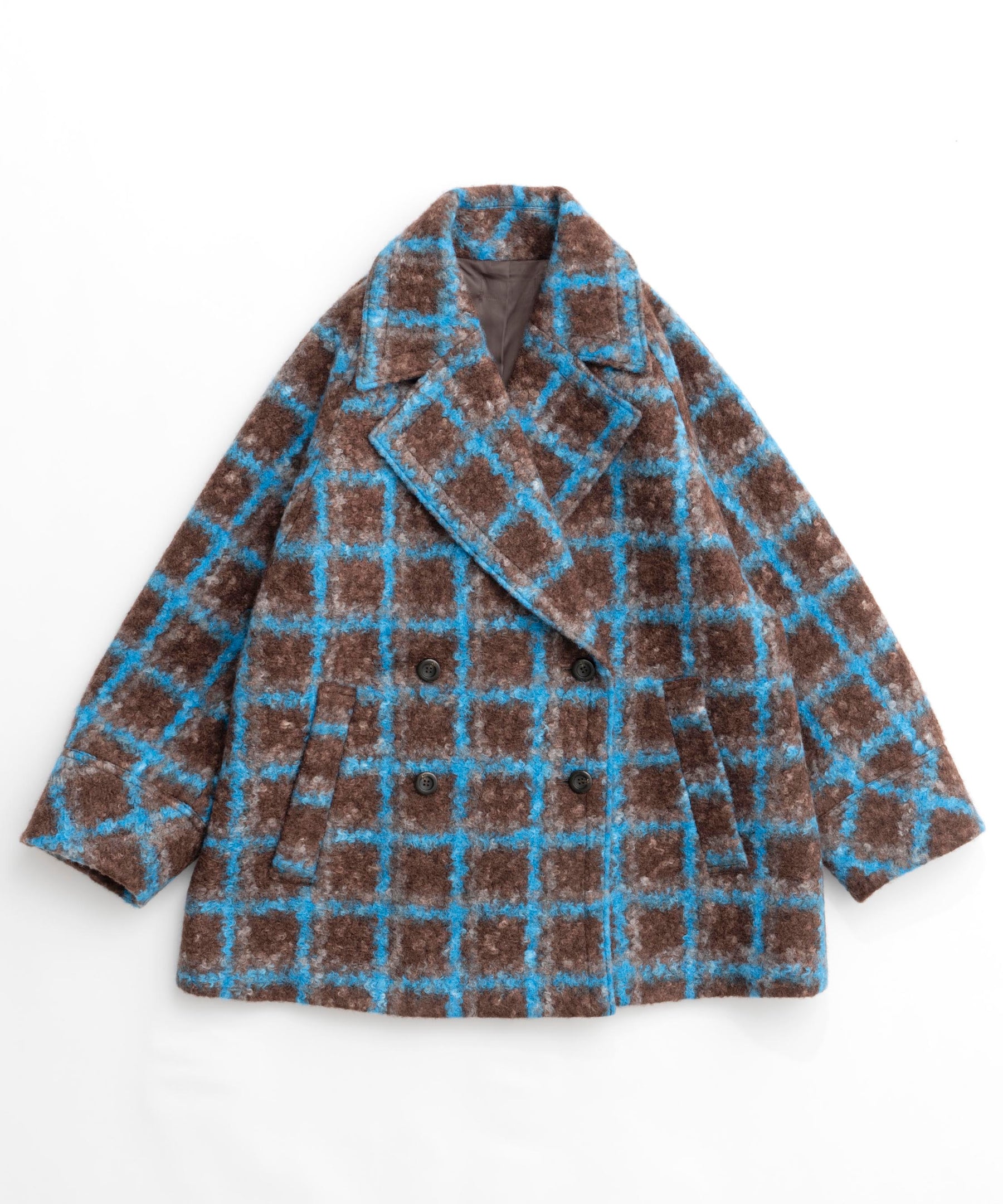 【24WINTER PRE-ORDER】Checkered Over Silhouette Middle Coat