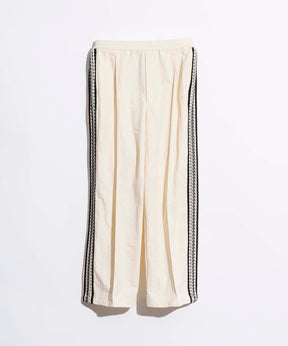 Washed Nylon Crochet Side Line Prime-Wide Easy Pants