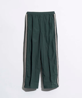 Washed Nylon Crochet Side Line Prime-Wide Easy Pants