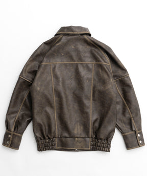 Faux Leather Oversized Blouson