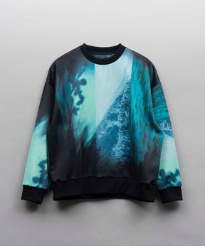 Prime-Over Multi Design Print Crew Neck Sweat Pullover