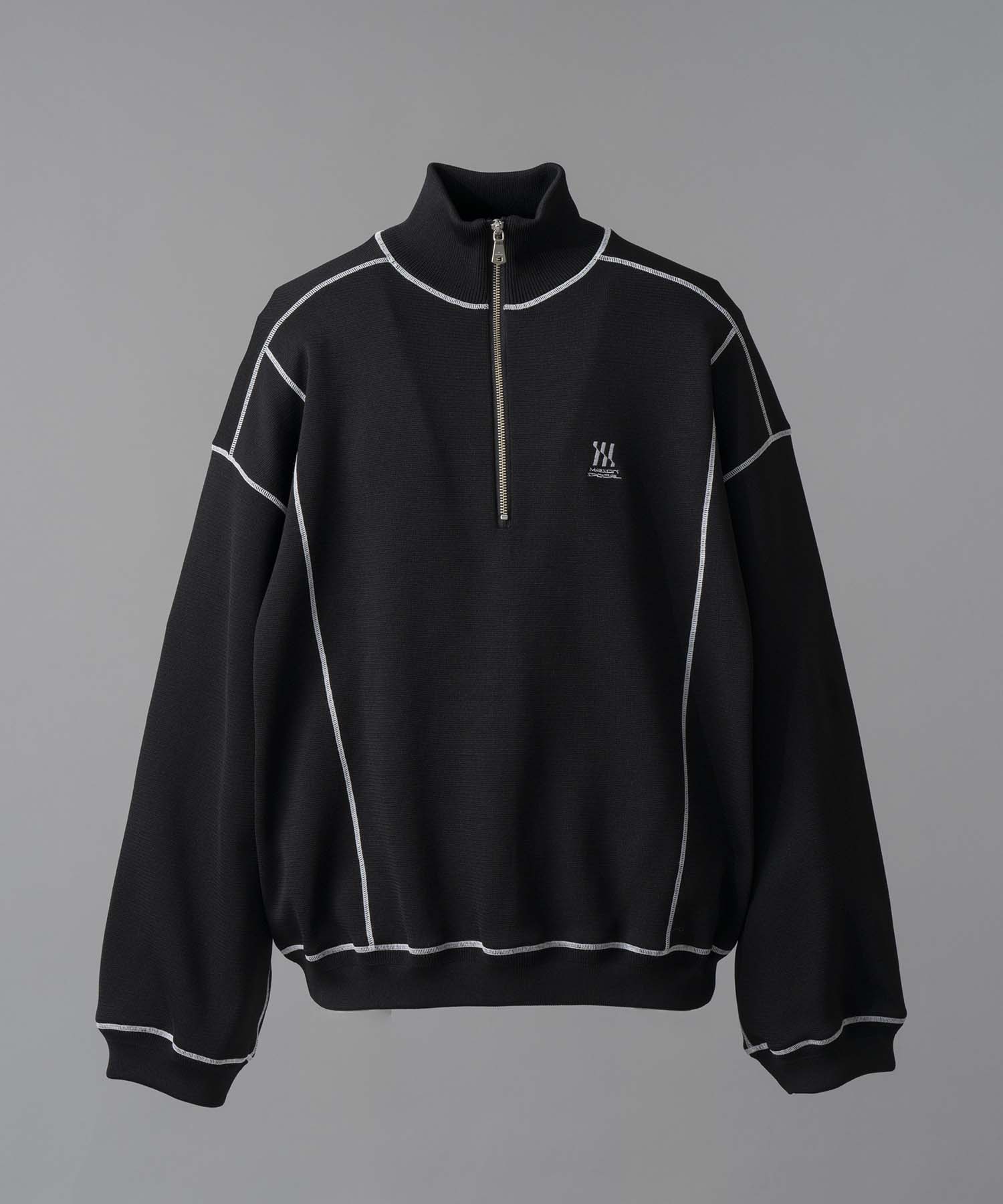 Milano Rib Flat Seam Stitch Prime-Over Half-Zip Pullover