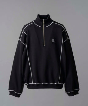 Milano Rib Flat Seam Stitch Prime-Over Half-Zip Pullover