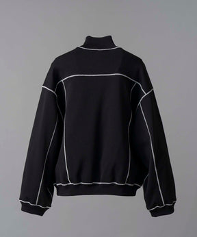 Milano Rib Flat Seam Stitch Prime-Over Half-Zip Pullover