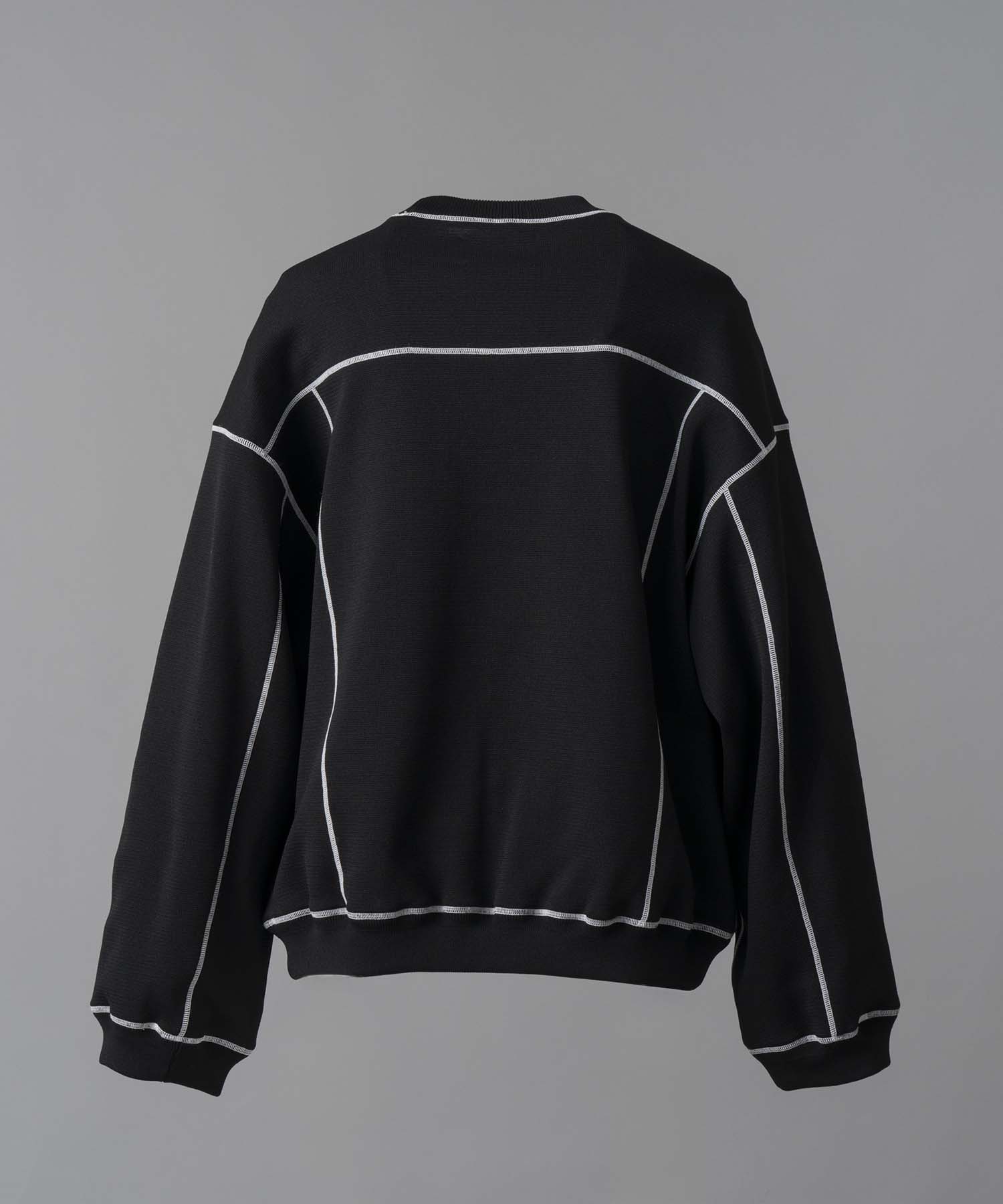 Milano Rib Flat Seam Stitch Prime-Over Crew Neck Pullover