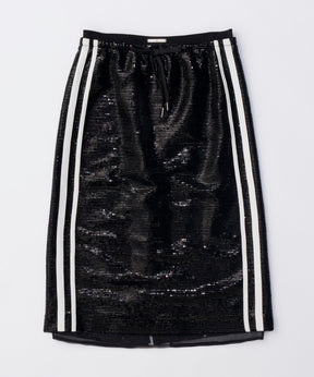 【SALE】Sequins Side Line Track Skirt