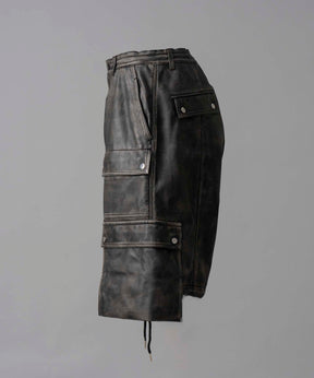 【24AW PRE-ORDER】Sheep Leather Prime-Wide Shorts