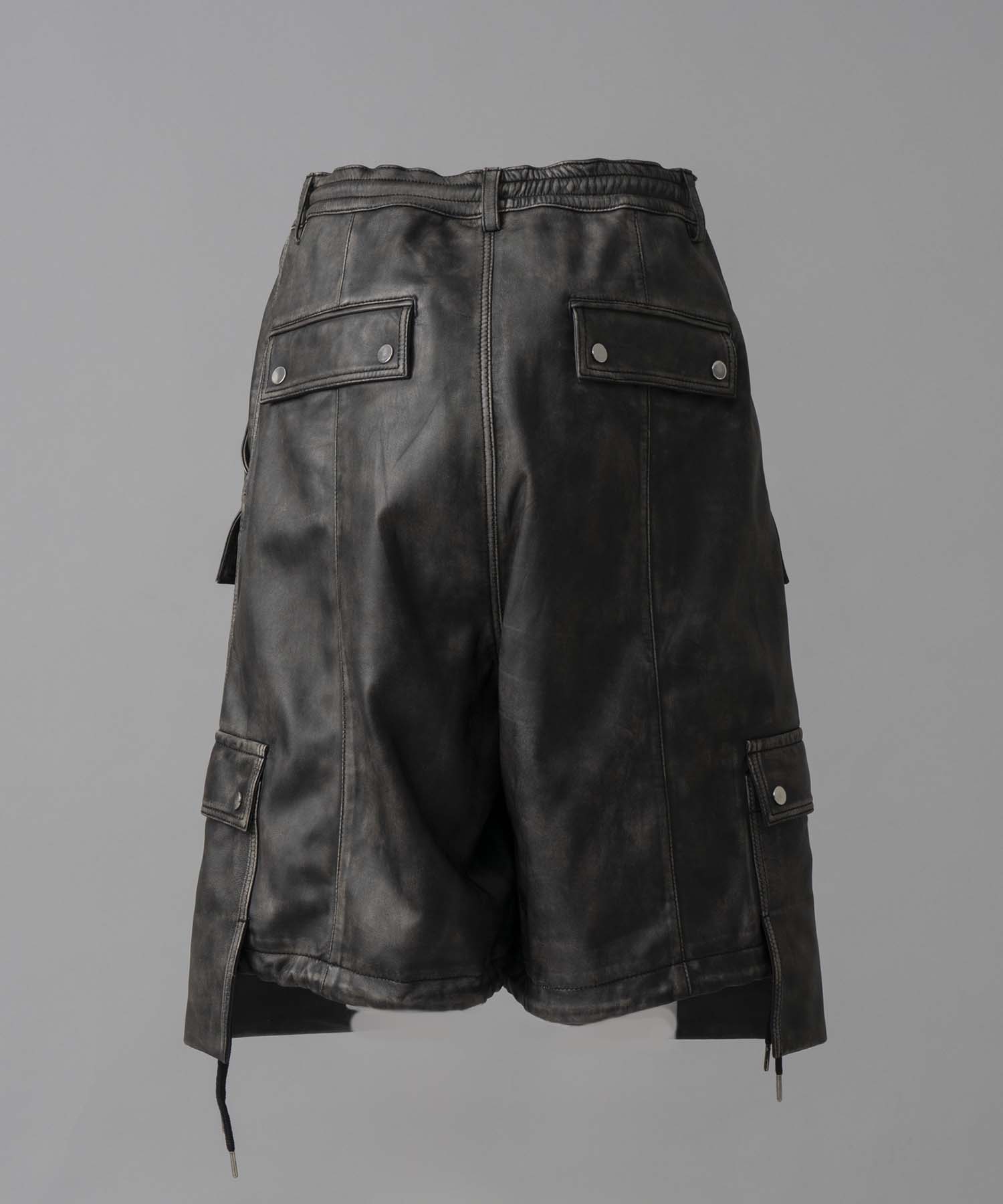 【24AW PRE-ORDER】Sheep Leather Prime-Wide Shorts