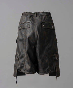 【24AW PRE-ORDER】Sheep Leather Prime-Wide Shorts