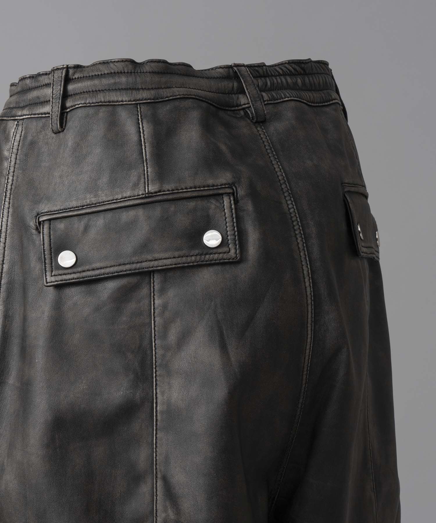 【24AW PRE-ORDER】Sheep Leather Prime-Wide Shorts