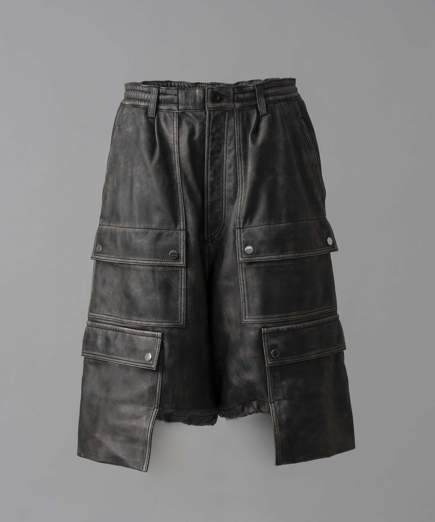 【24AW PRE-ORDER】Sheep Leather Prime-Wide Shorts