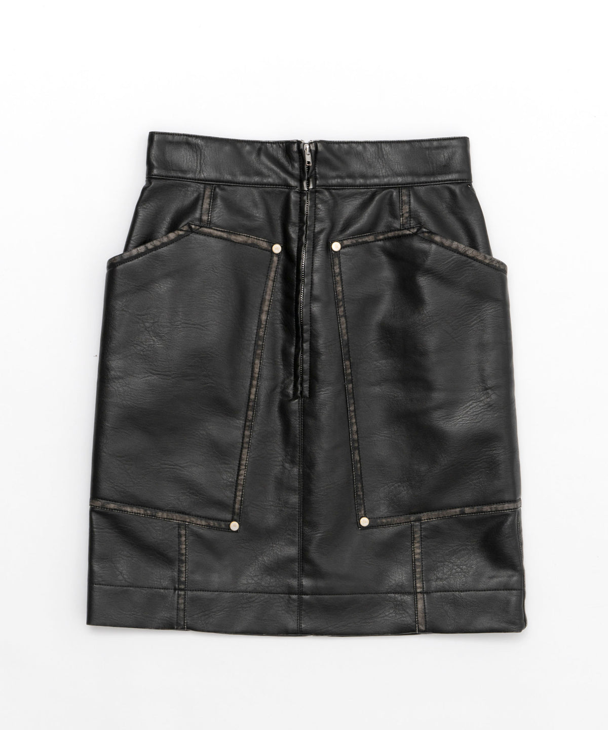 【SALE】Fake Leather Mini Skirt