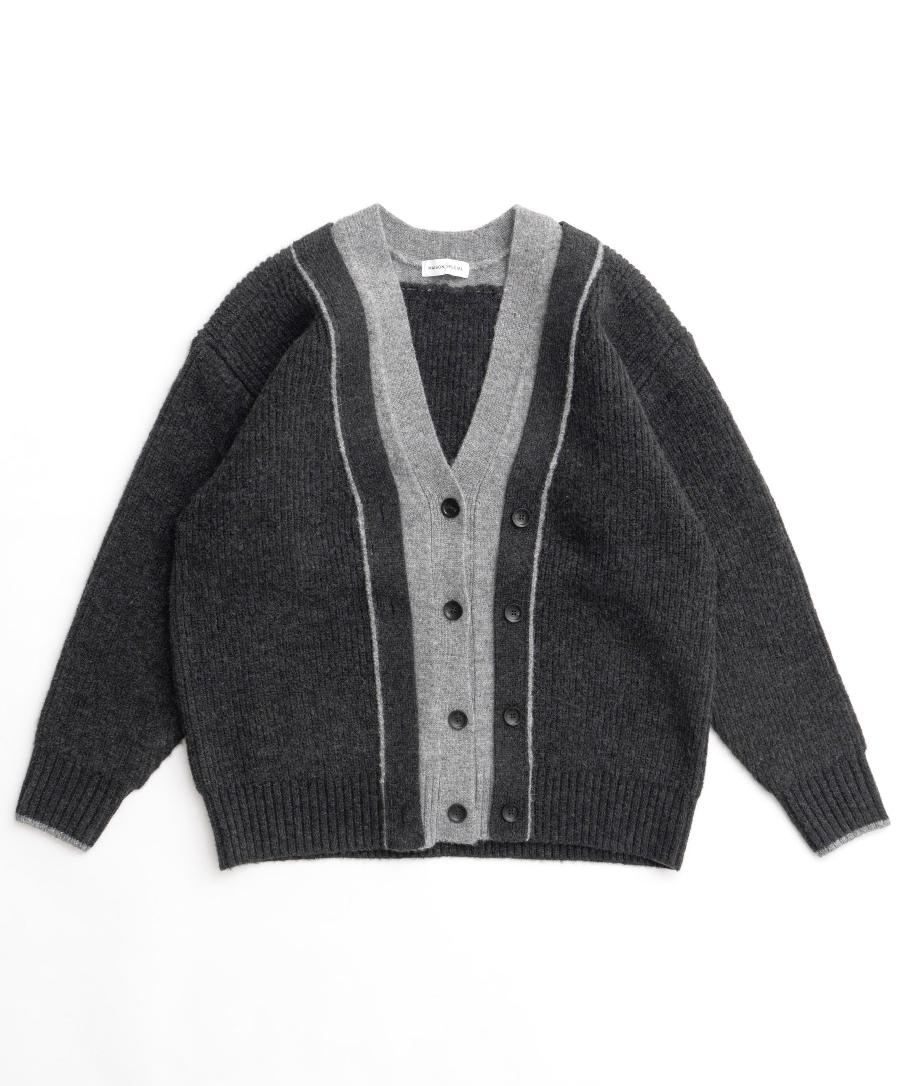 【24WINTER PRE-ORDER】Double Color Layered Knit Cardigan