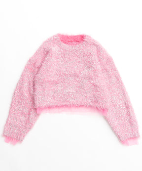 【24WINTER PRE-ORDER】Sparkling Shaggy Knit Pullover