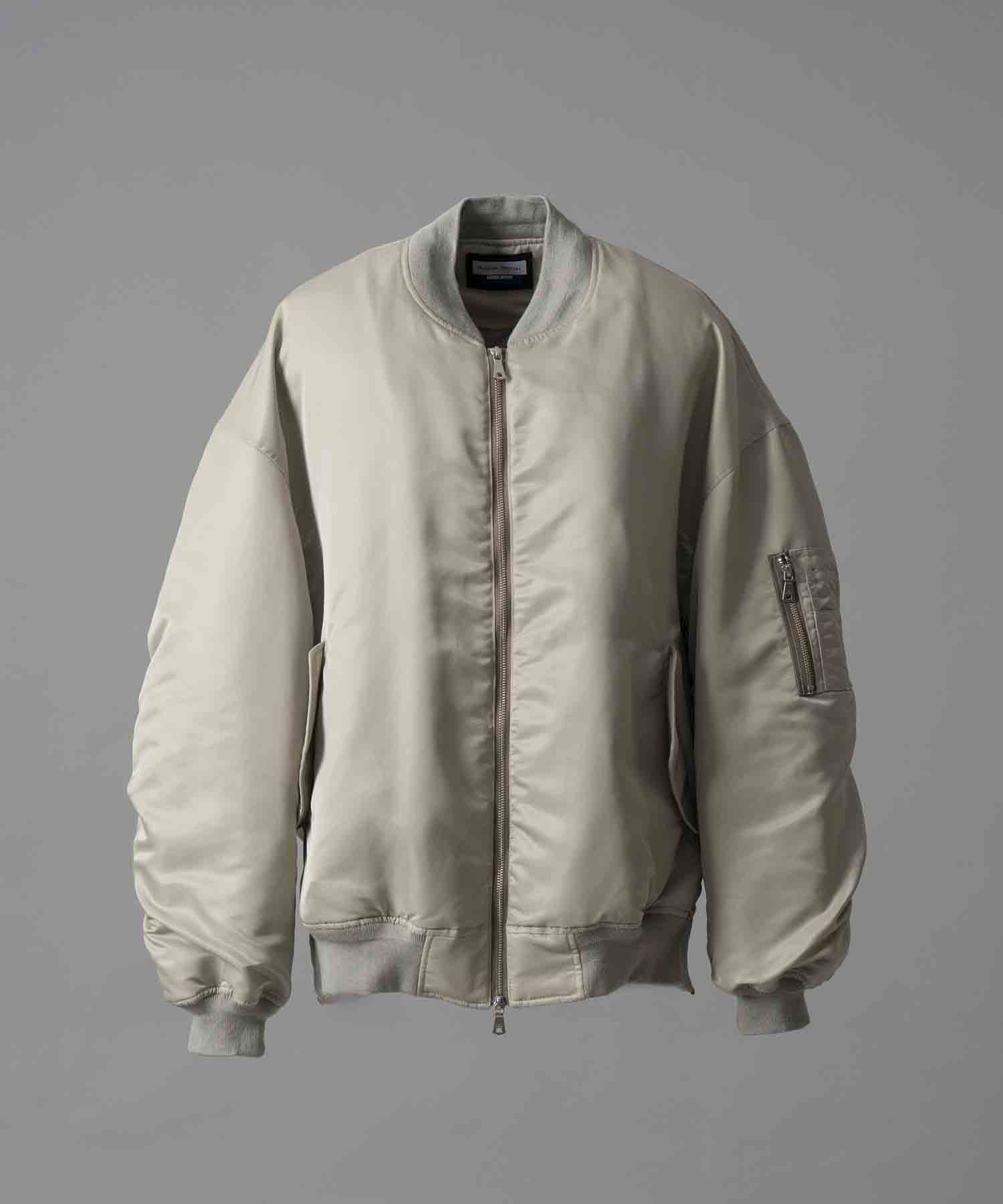 Prime-Over Wool Nylon MA-1 Bomber Jacket