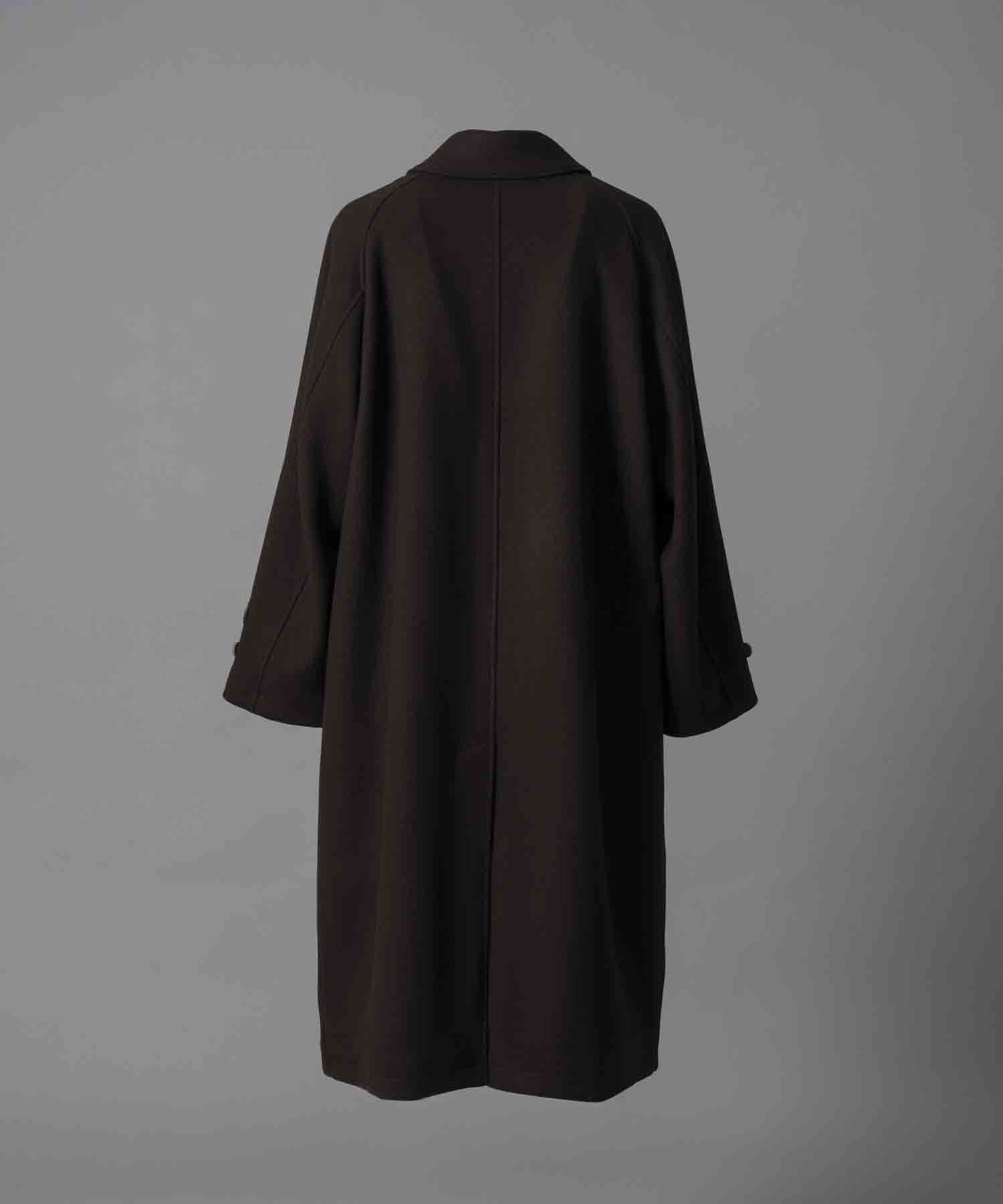 【24AW PRE-ORDER】Super170s Prime-Over Melton Balmachan Coat