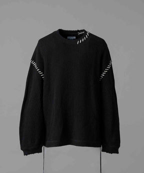 Prime-Over Oni-Waffle Damaged Long Sleeve Pullover