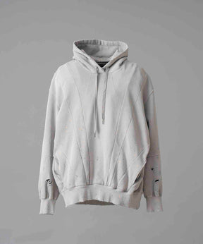 Three-Dimensional Prime-Over Cutting Weathered Hoodie