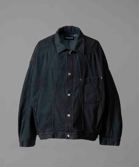 【PRE-ORDER】Three-Dimensional Prime-Over Cutting Denim Jacket