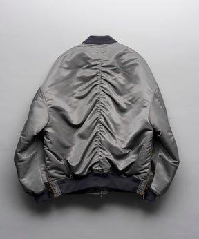 Prime-Over Wool Nylon MA-1 Bomber Jacket