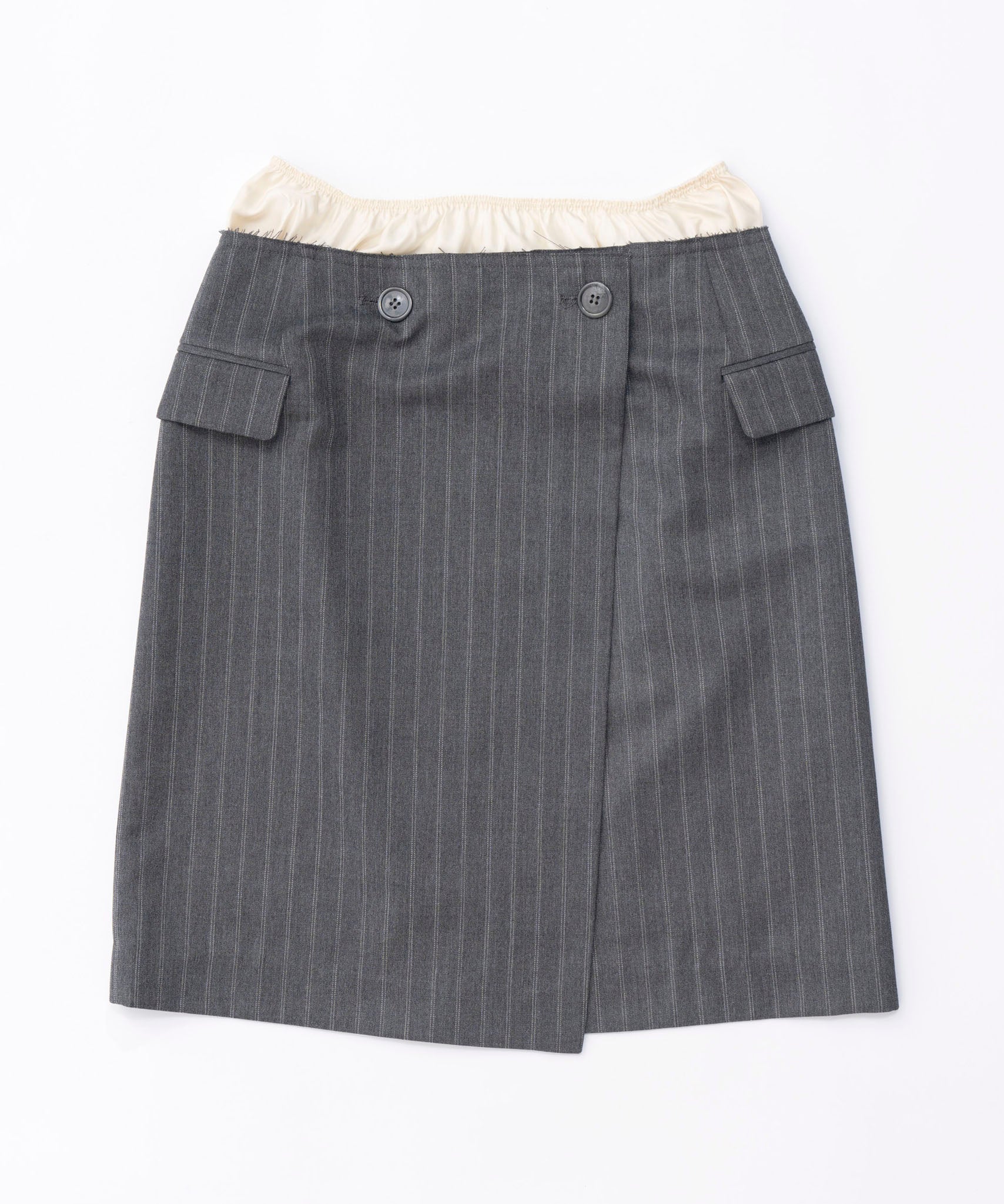 【SALE】Double Waist Wrap Mini Skirt