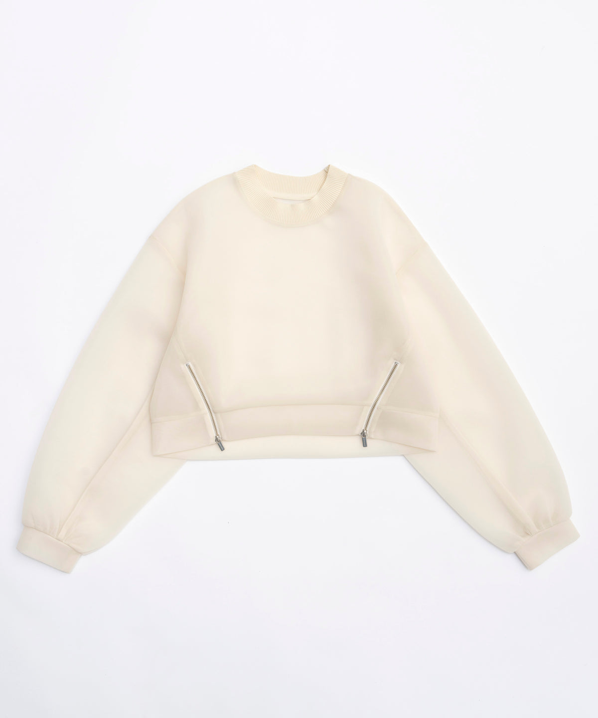 See-through Side Zip Pullover