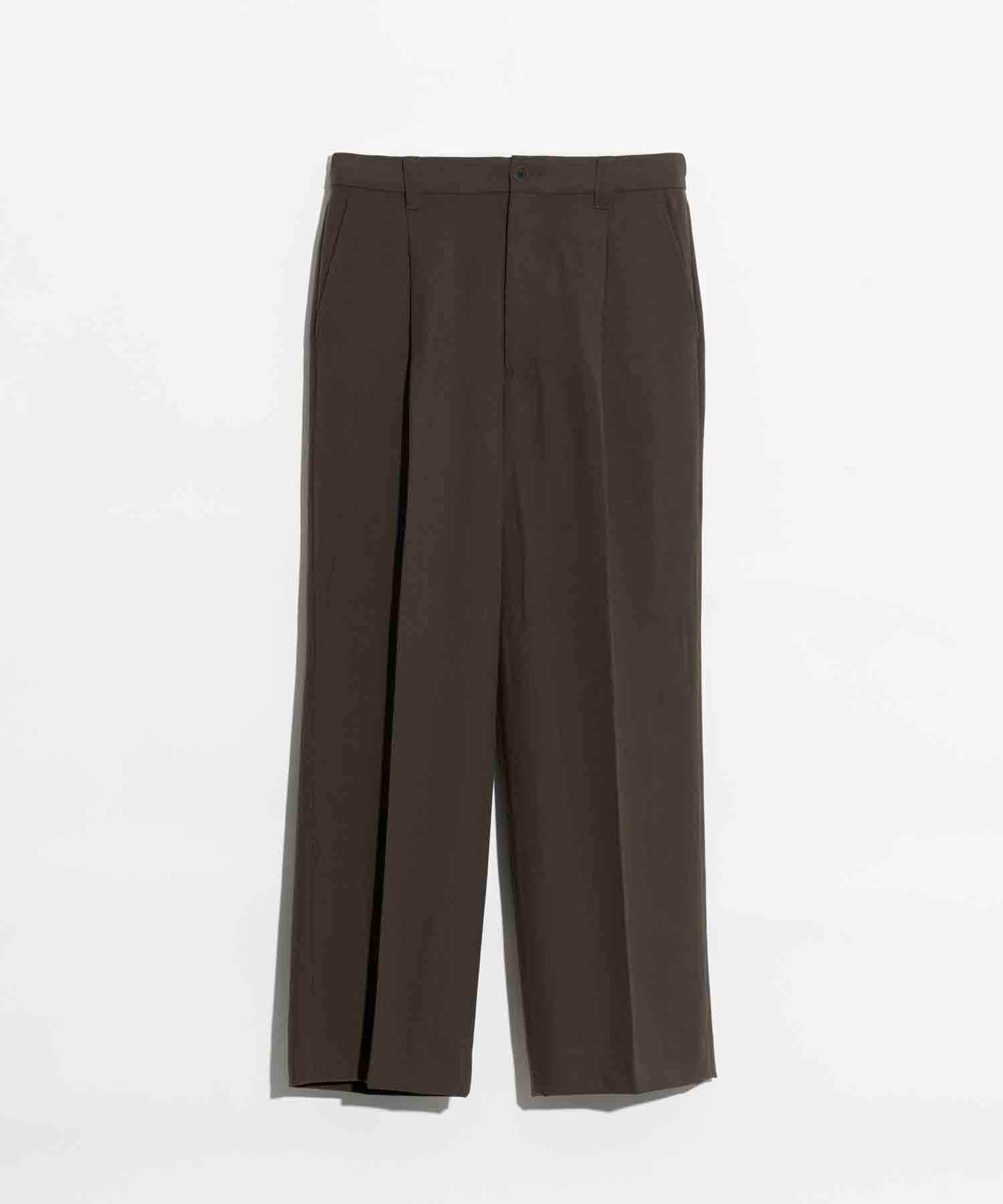 Double-Cloth One-Tuck Wide Pants