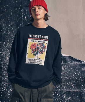 Multi Graphic Prime-Over Crew Neck Sweat Pullover