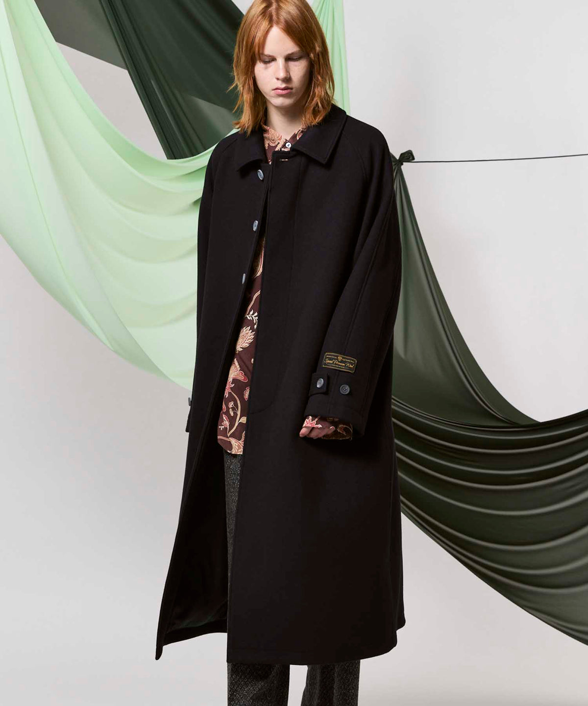 【24AW PRE-ORDER】Super170s Prime-Over Melton Balmachan Coat