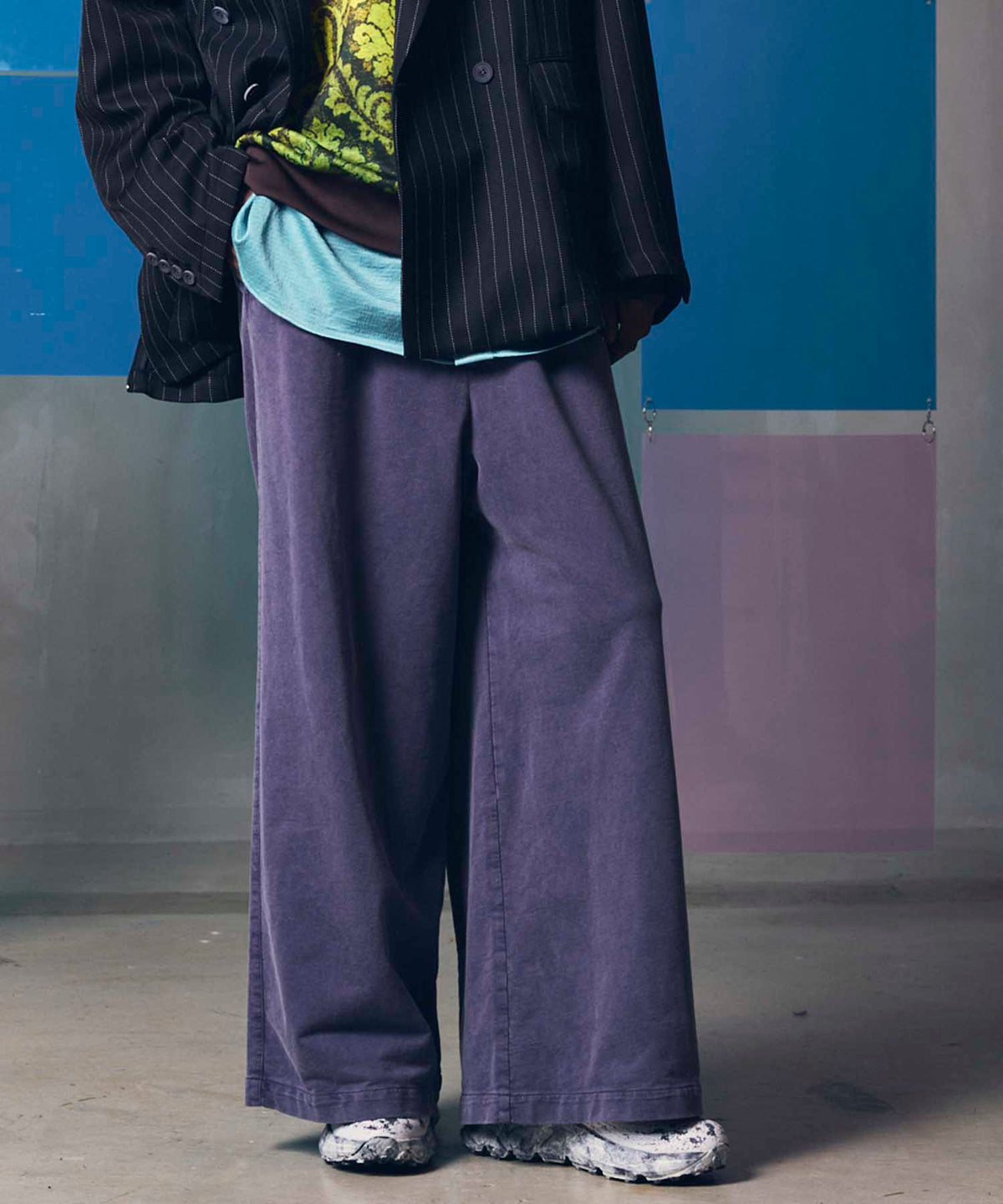 Pigment-Dye Sweat Wide Pants