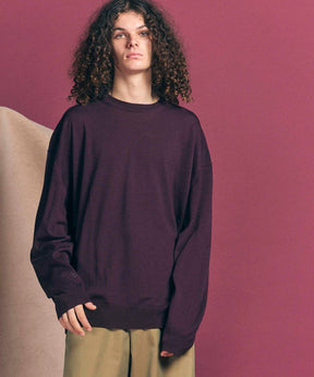 Super120s High Gauge Prime-Over Crew Neck Knit Pullover