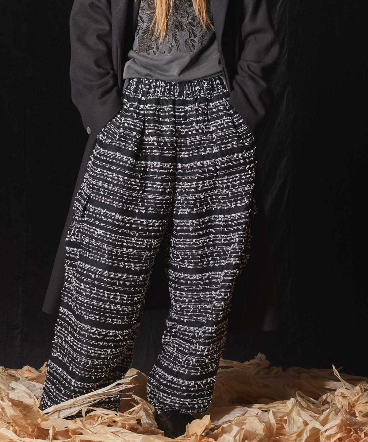 Prime-Wide Nep Jacquard Cargo Pants