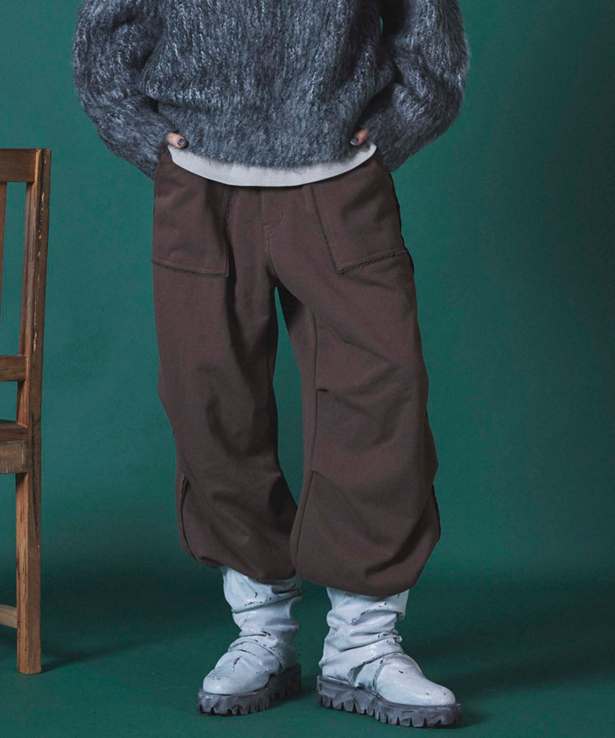 Heavy-Weight Sweat Snow Wide Pants