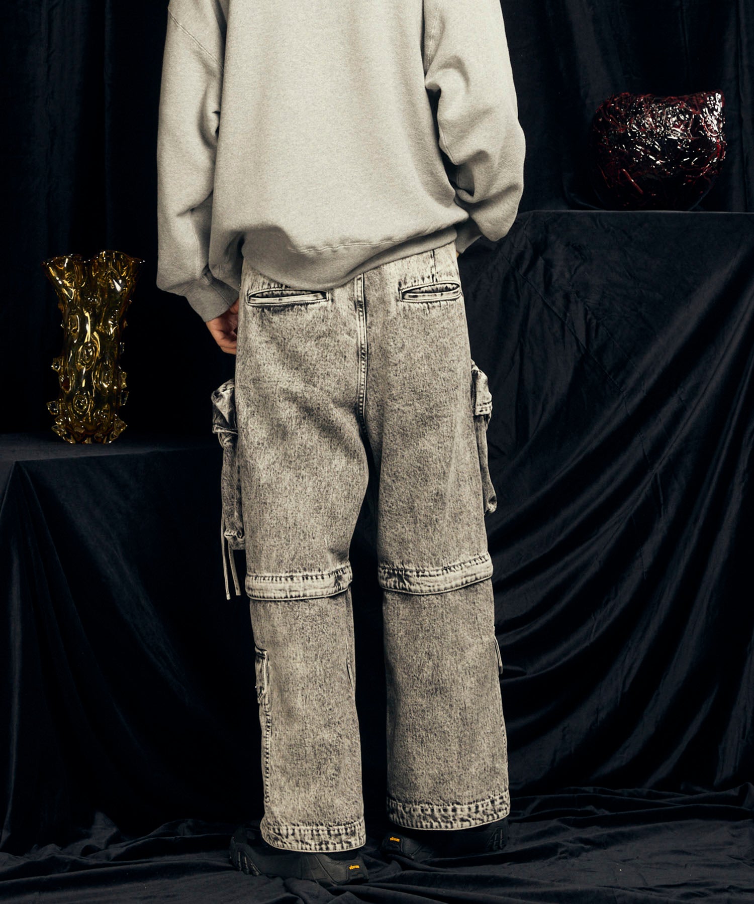 【PRE-ORDER】Big Pocket 2WAY Buggy Denim Cargo Pants