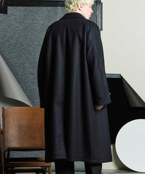 【24AW PRE-ORDER】Super140s Prime-Over Melton Balmachan Coat