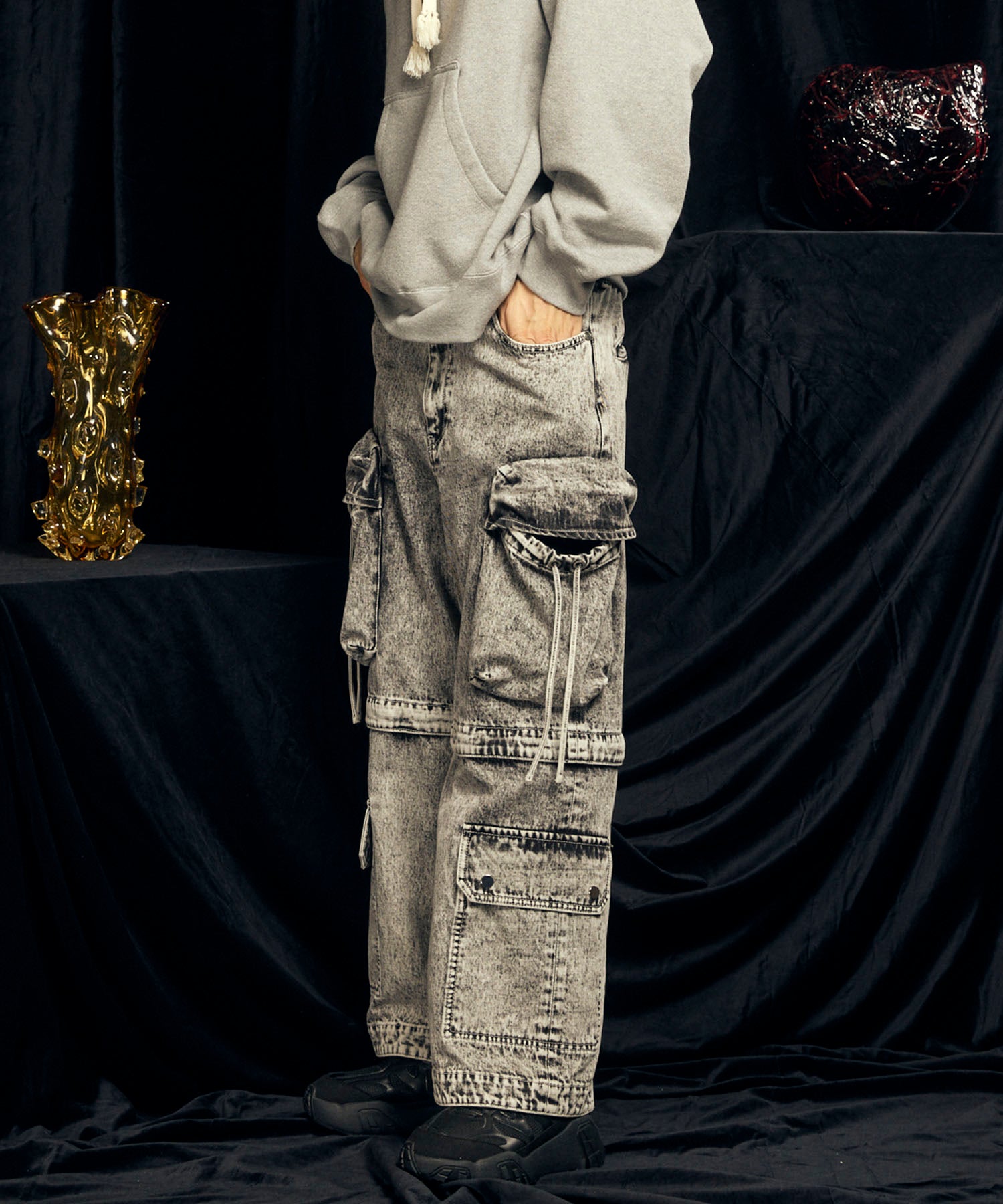 【PRE-ORDER】Big Pocket 2WAY Buggy Denim Cargo Pants