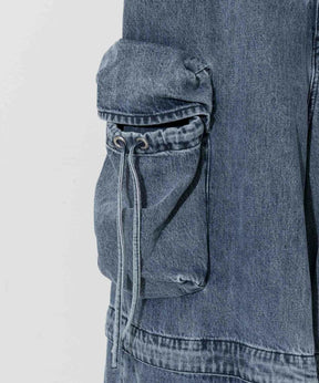 【PRE-ORDER】Big Pocket 2WAY Buggy Denim Cargo Pants