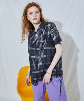 【SALE】Sheer Check Shirt Jacket