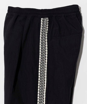 Washed Nylon Crochet Side Line Prime-Wide Easy Pants