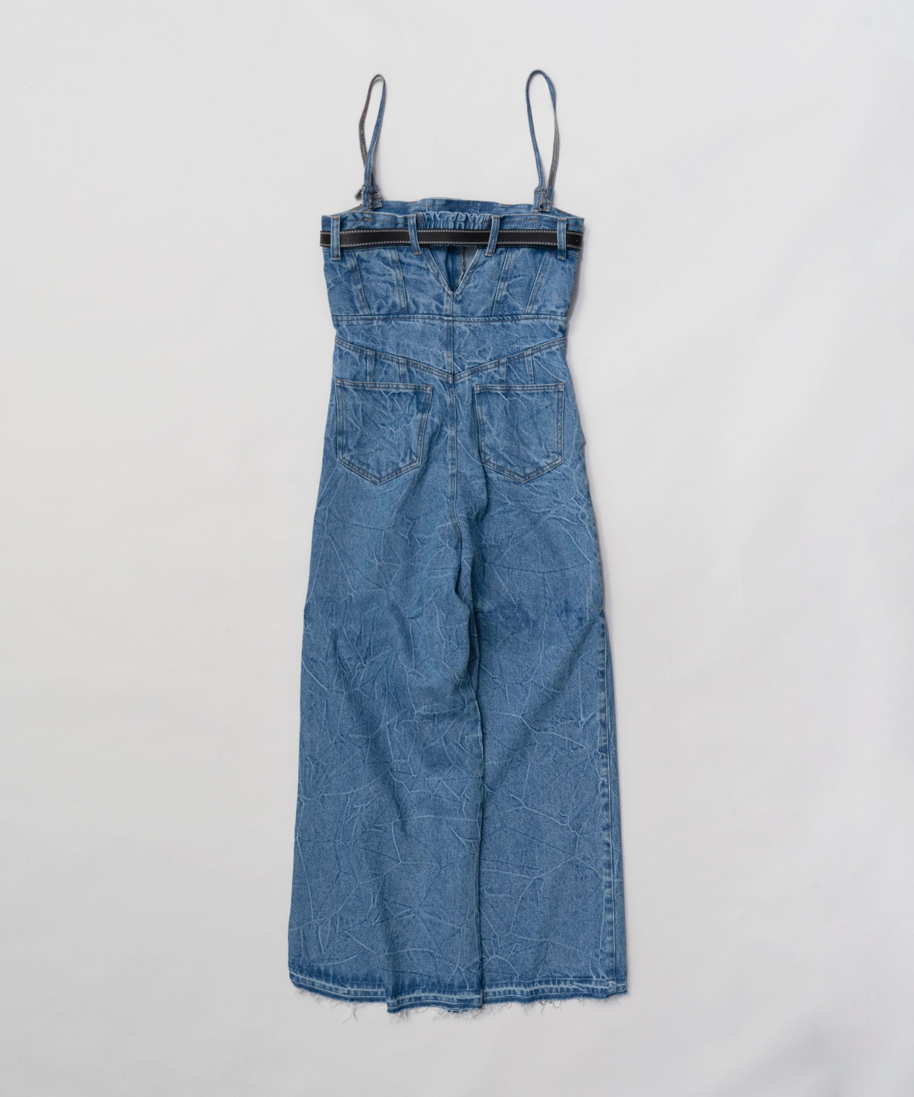 【SALE】Denim Bare All In One